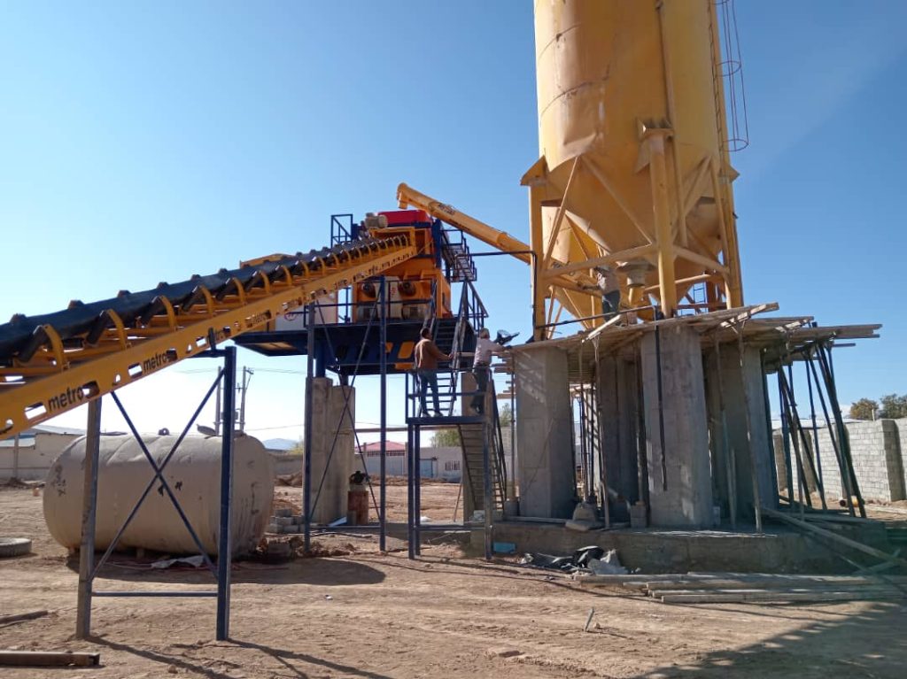 پلانت ثابت بتن تر با میکسر تویین شفت 120