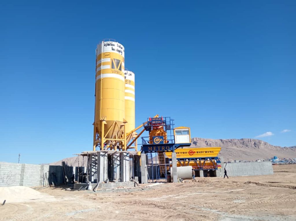 پلانت ثابت بتن تر با میکسر تویین شفت 121