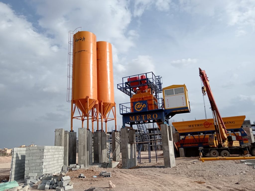 پلانت ثابت بتن تر با میکسر تویین شفت 128