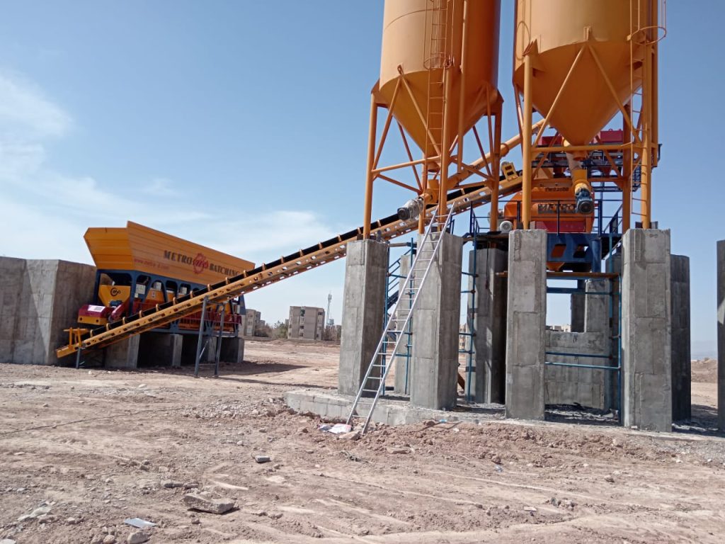 پلانت ثابت بتن تر با میکسر تویین شفت 130