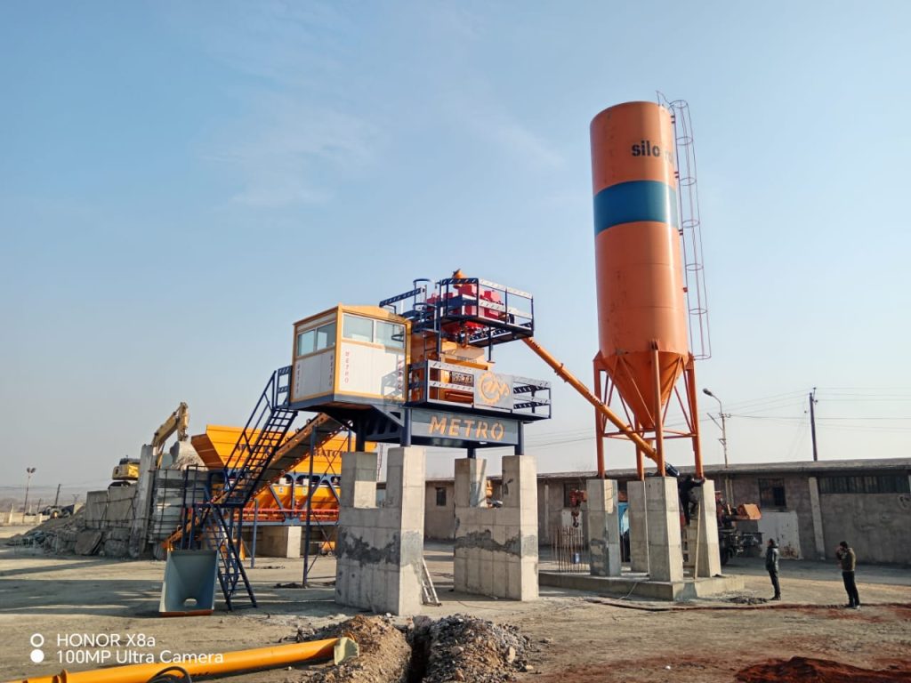 پلانت ثابت بتن تر با میکسر تویین شفت 143