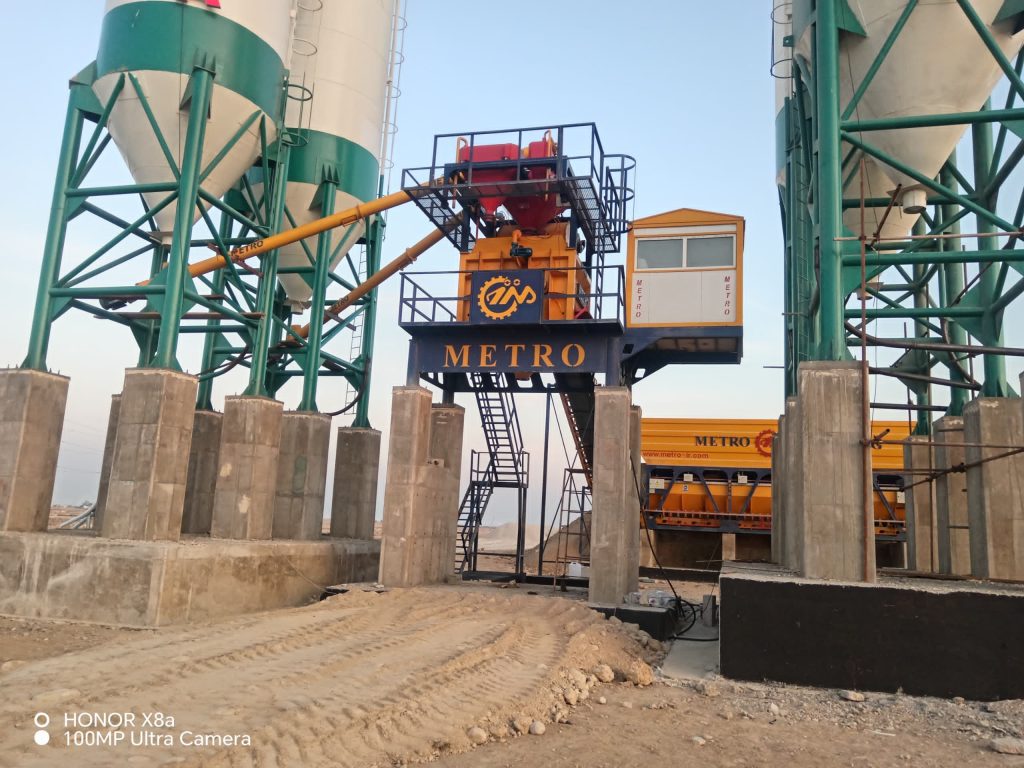 پلانت ثابت بتن تر با میکسر تویین شفت 154