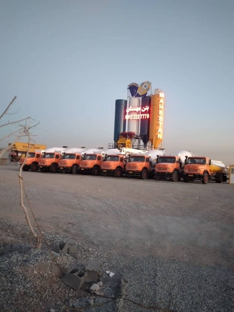 پلانت ثابت بتن تر با میکسر تویین شفت 74