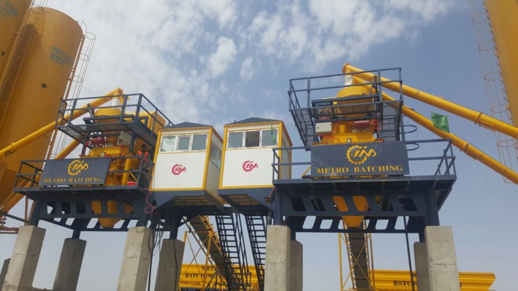 پلانت ثابت بتن تر با میکسر تویین شفت 9