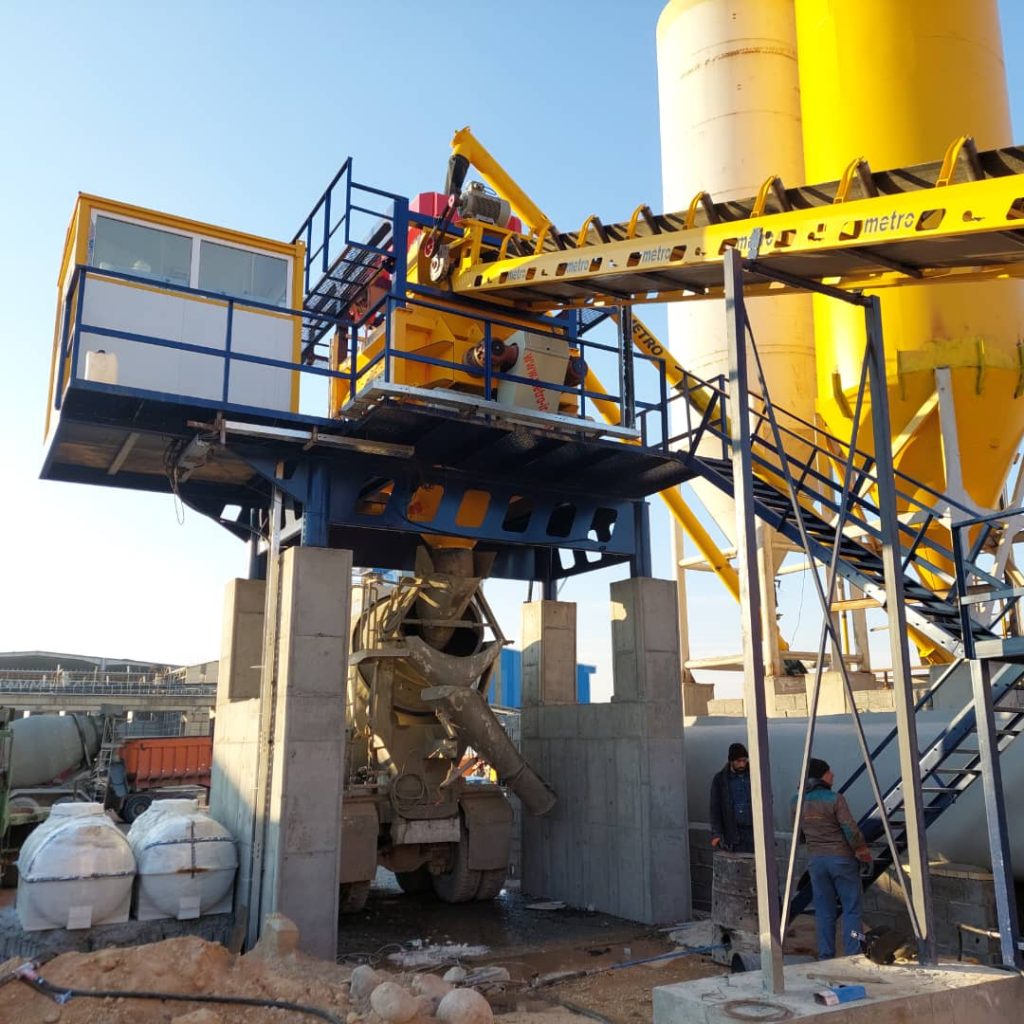 پلانت ثابت بتن تر با میکسر تویین شفت 96