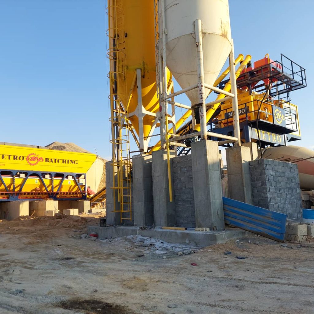 پلانت ثابت بتن تر با میکسر تویین شفت 98