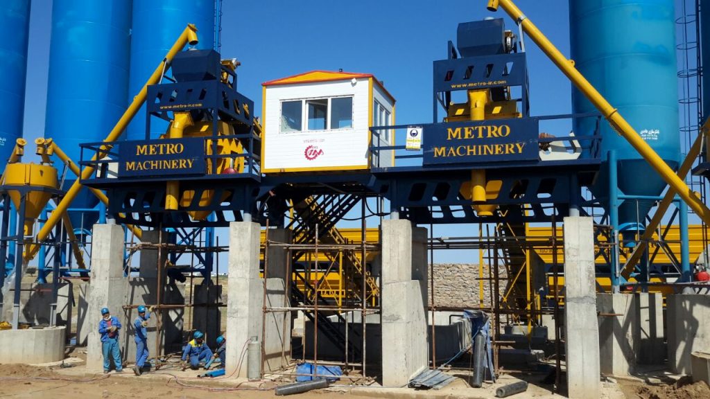 پلانت ثابت بتن تر و خشک با میکسر توئین شفت 11 1