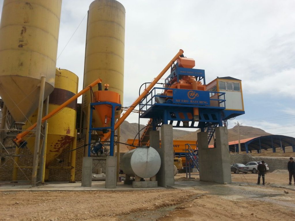 پلانت ثابت بتن تر و خشک با میکسر توئین شفت 13 1