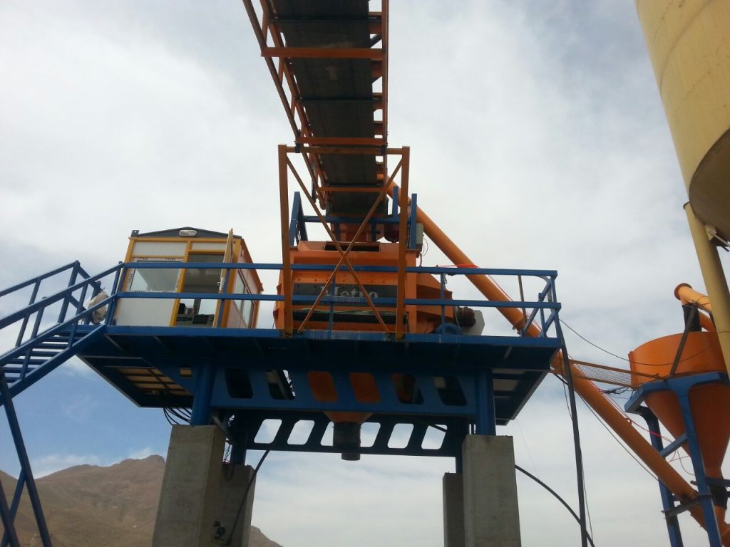 پلانت ثابت بتن تر و خشک با میکسر توئین شفت 17 1