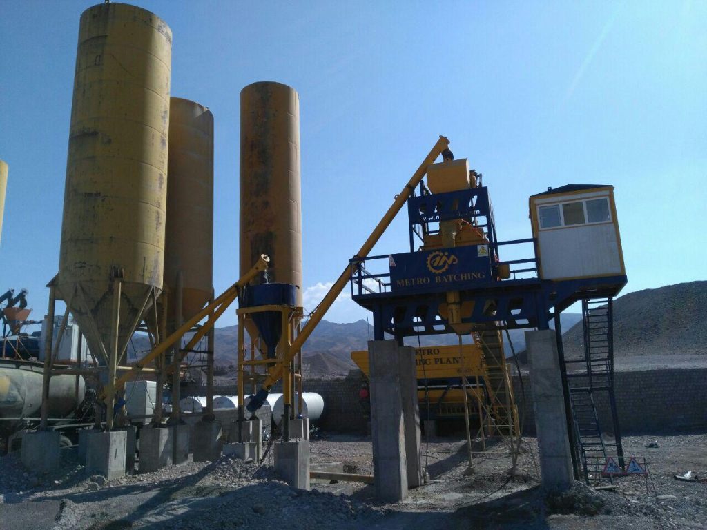 پلانت ثابت بتن تر و خشک با میکسر توئین شفت 30 1