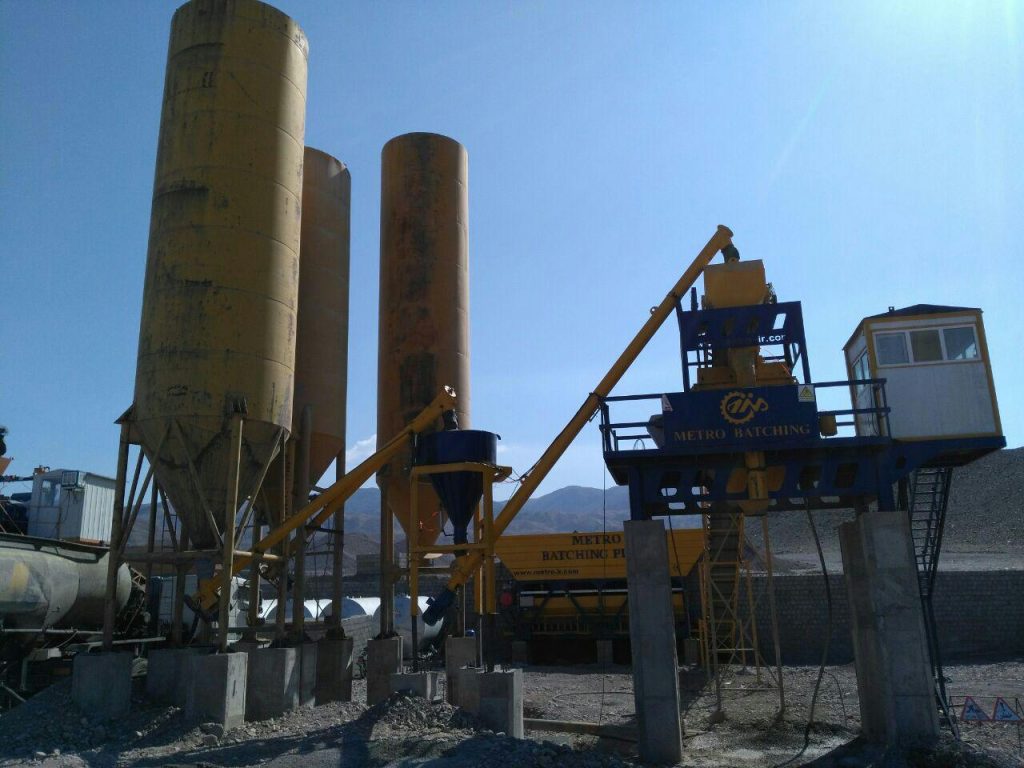 پلانت ثابت بتن تر و خشک با میکسر توئین شفت 32 1
