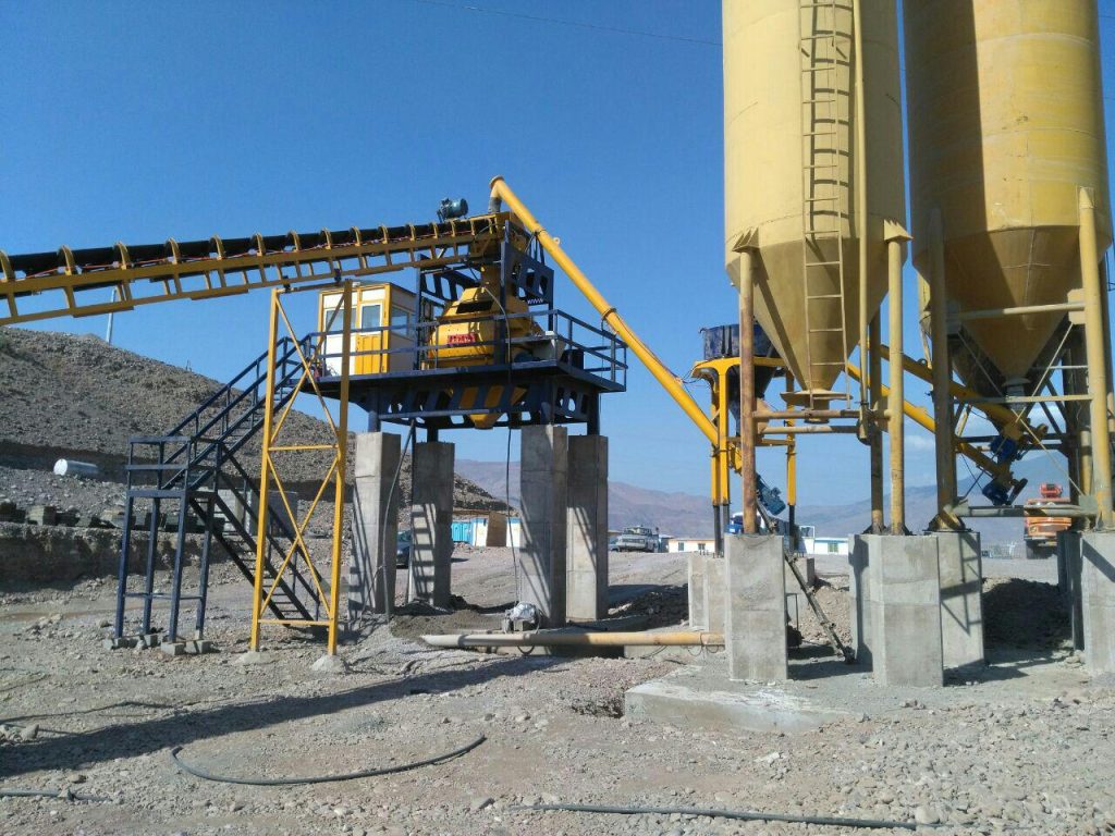 پلانت ثابت بتن تر و خشک با میکسر توئین شفت 38 1