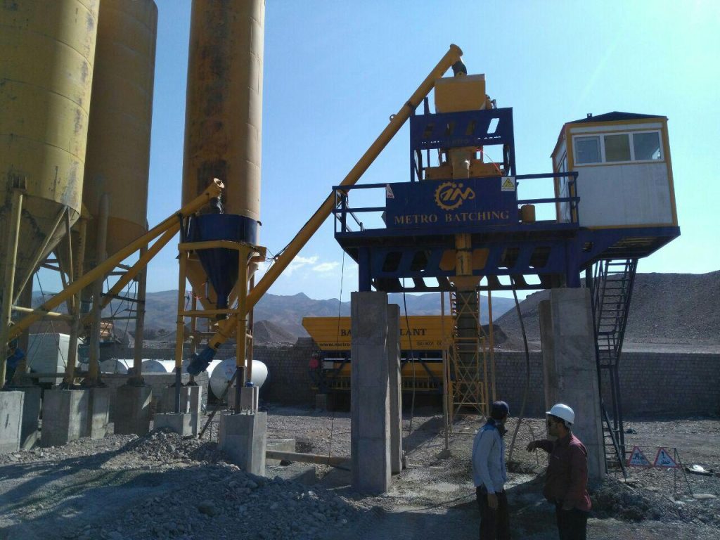 پلانت ثابت بتن تر و خشک با میکسر توئین شفت 39 1