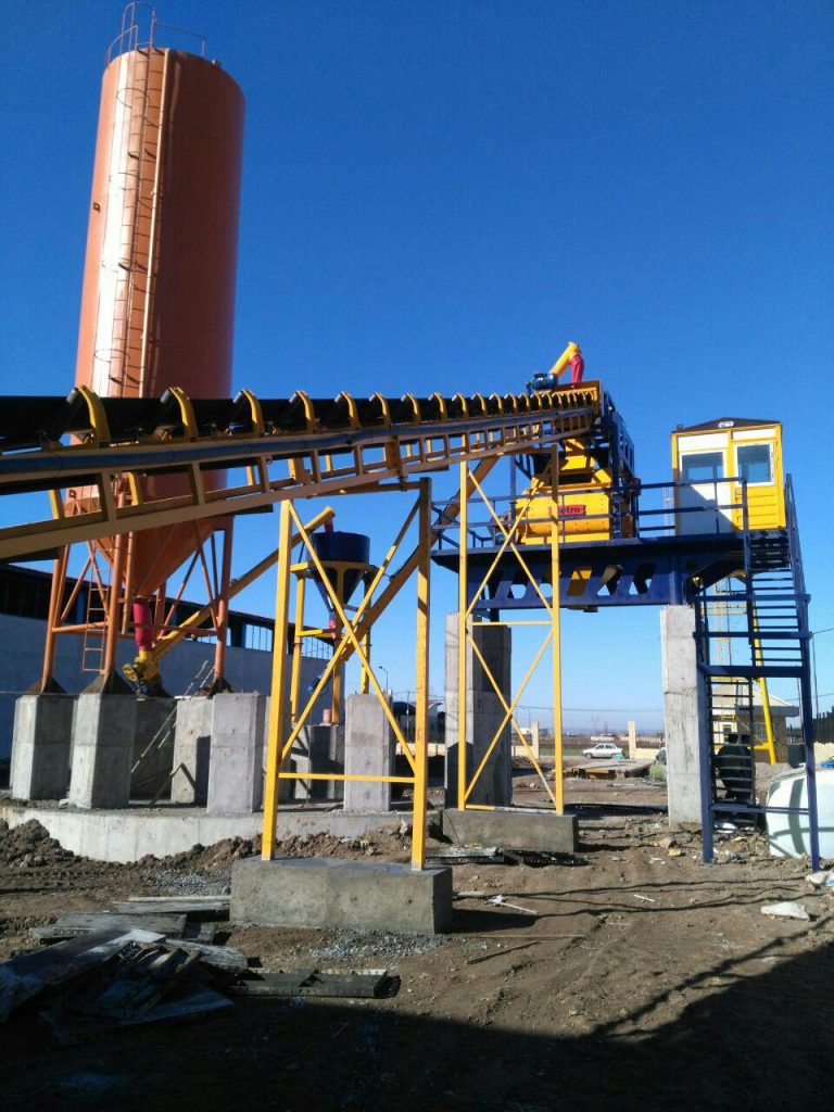 پلانت ثابت بتن تر و خشک با میکسر توئین شفت 40 1