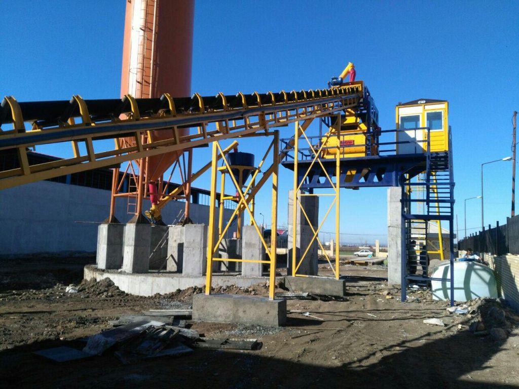 پلانت ثابت بتن تر و خشک با میکسر توئین شفت 44 1