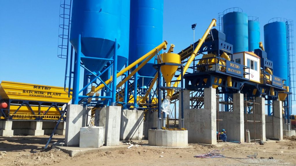 پلانت ثابت بتن تر و خشک با میکسر توئین شفت 8 1