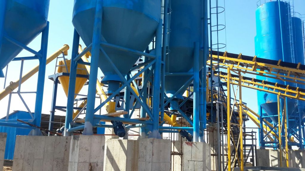 پلانت ثابت بتن تر و خشک با میکسر توئین شفت 9 1