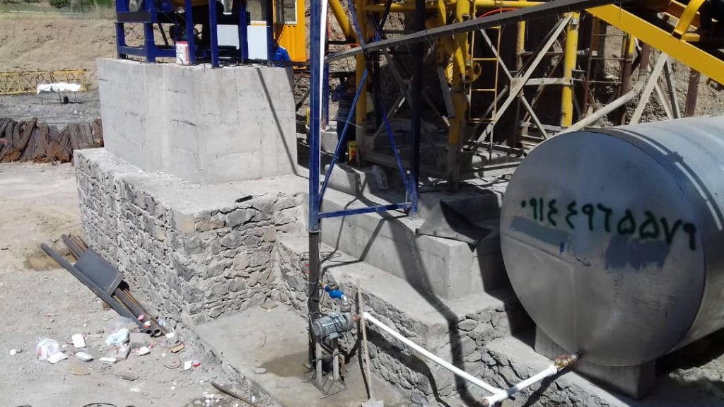 پلانت ثابت بتن تر و خشک با میکسر درام 10 1