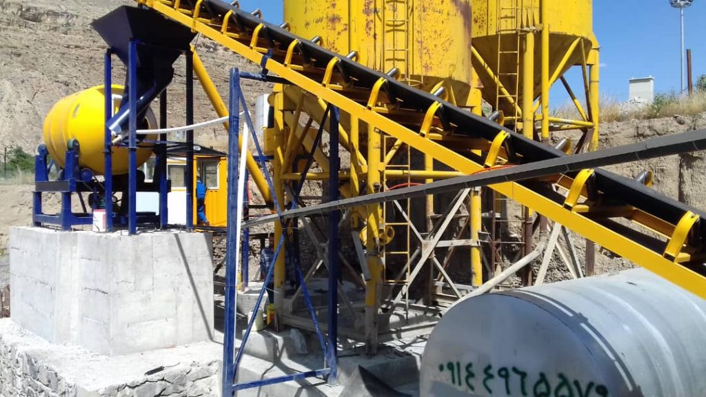 پلانت ثابت بتن تر و خشک با میکسر درام 12 1