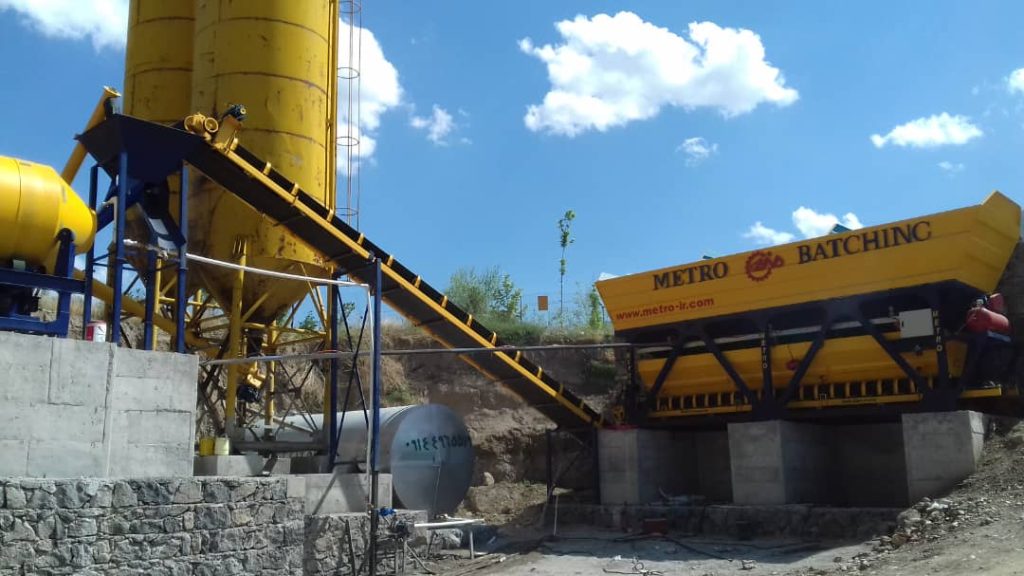 پلانت ثابت بتن تر و خشک با میکسر درام 13 1