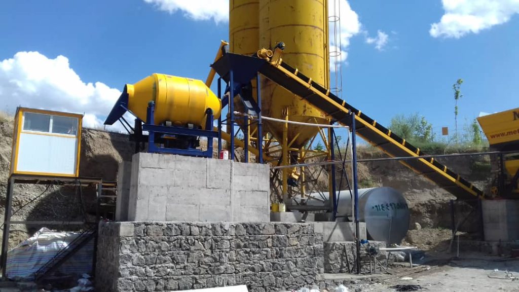پلانت ثابت بتن تر و خشک با میکسر درام 14 1