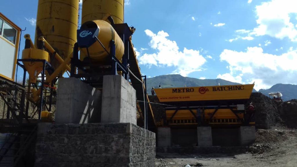 پلانت ثابت بتن تر و خشک با میکسر درام 2 1