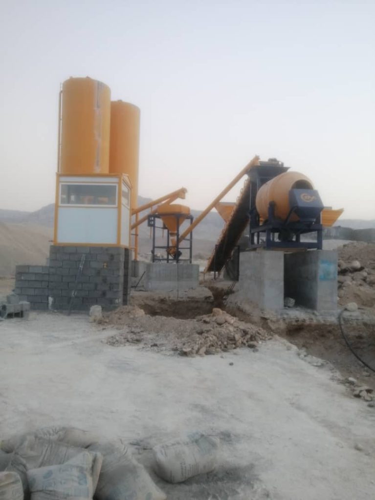پلانت ثابت بتن تر و خشک با میکسر درام 22 1
