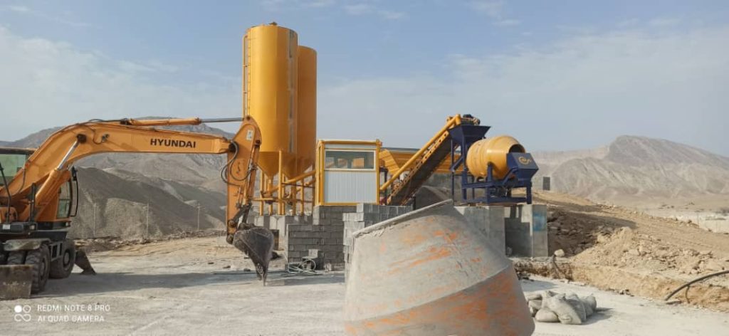 پلانت ثابت بتن تر و خشک با میکسر درام 27 1