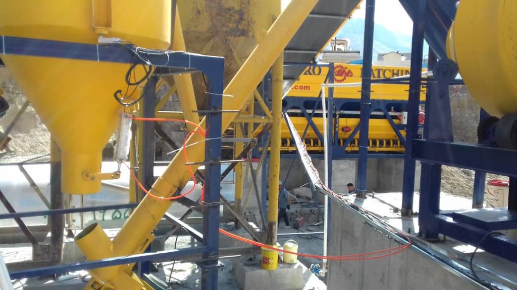 پلانت ثابت بتن تر و خشک با میکسر درام 3 1