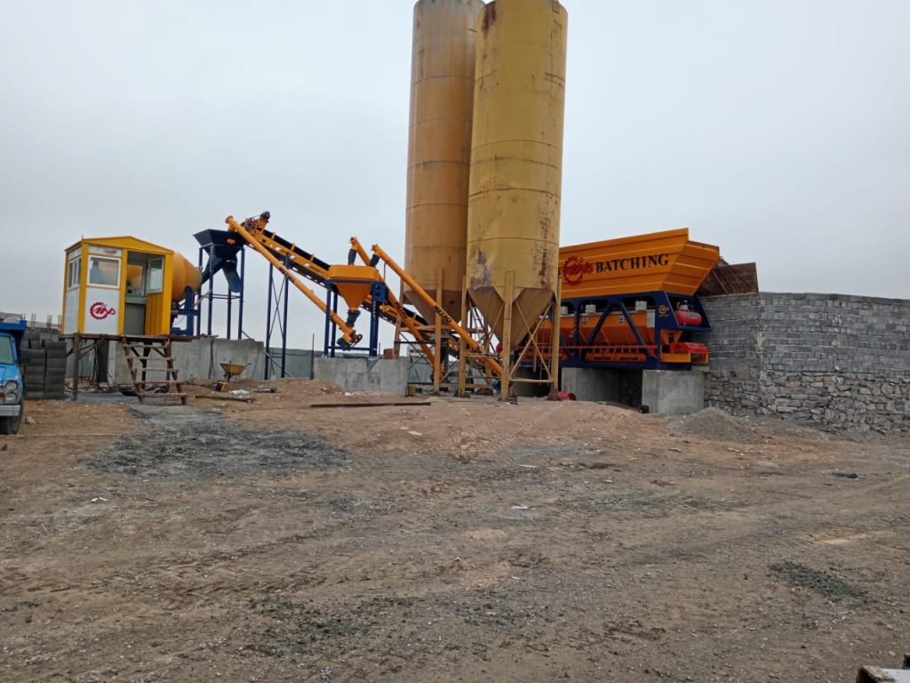 پلانت ثابت بتن تر و خشک با میکسر درام 34 1