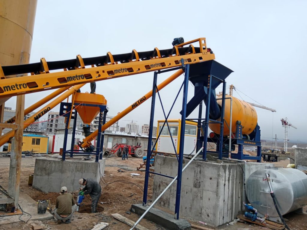 پلانت ثابت بتن تر و خشک با میکسر درام 35 1