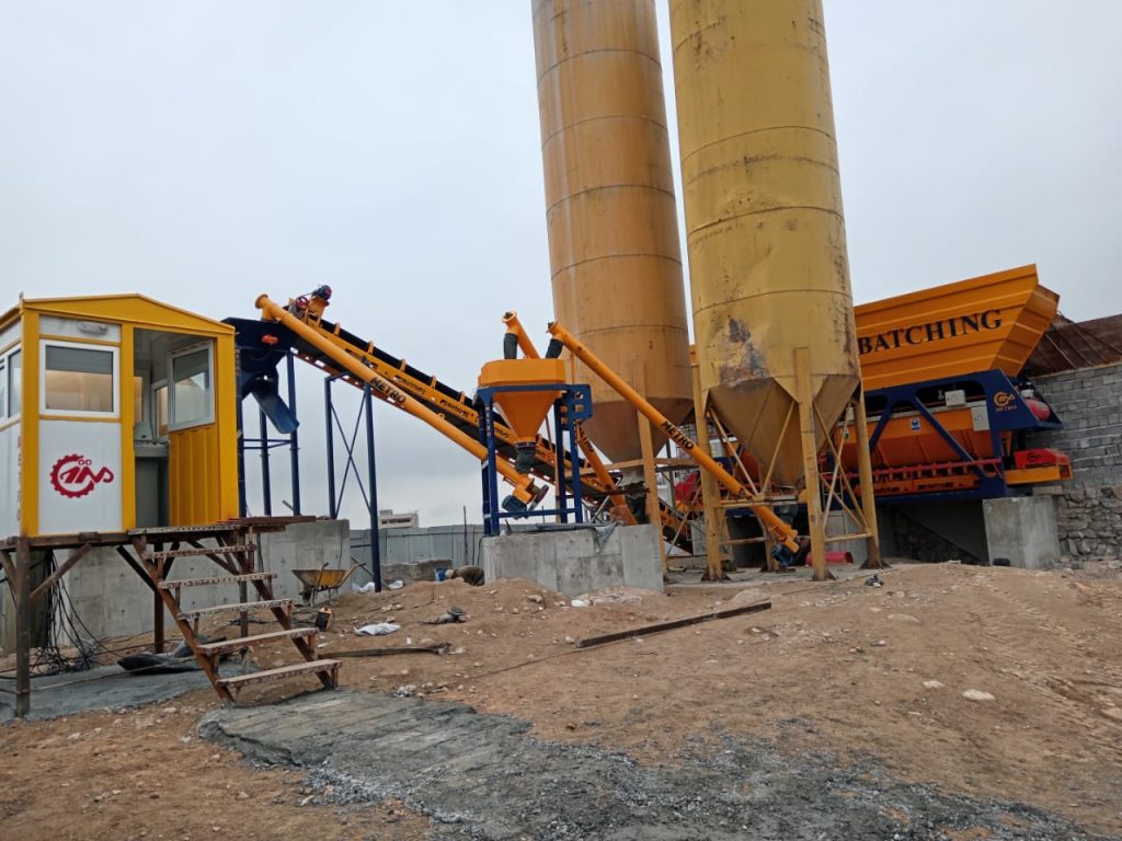 پلانت ثابت بتن تر و خشک با میکسر درام 36 1