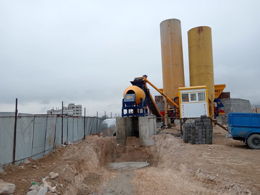 پلانت ثابت بتن تر و خشک با میکسر درام 37 1