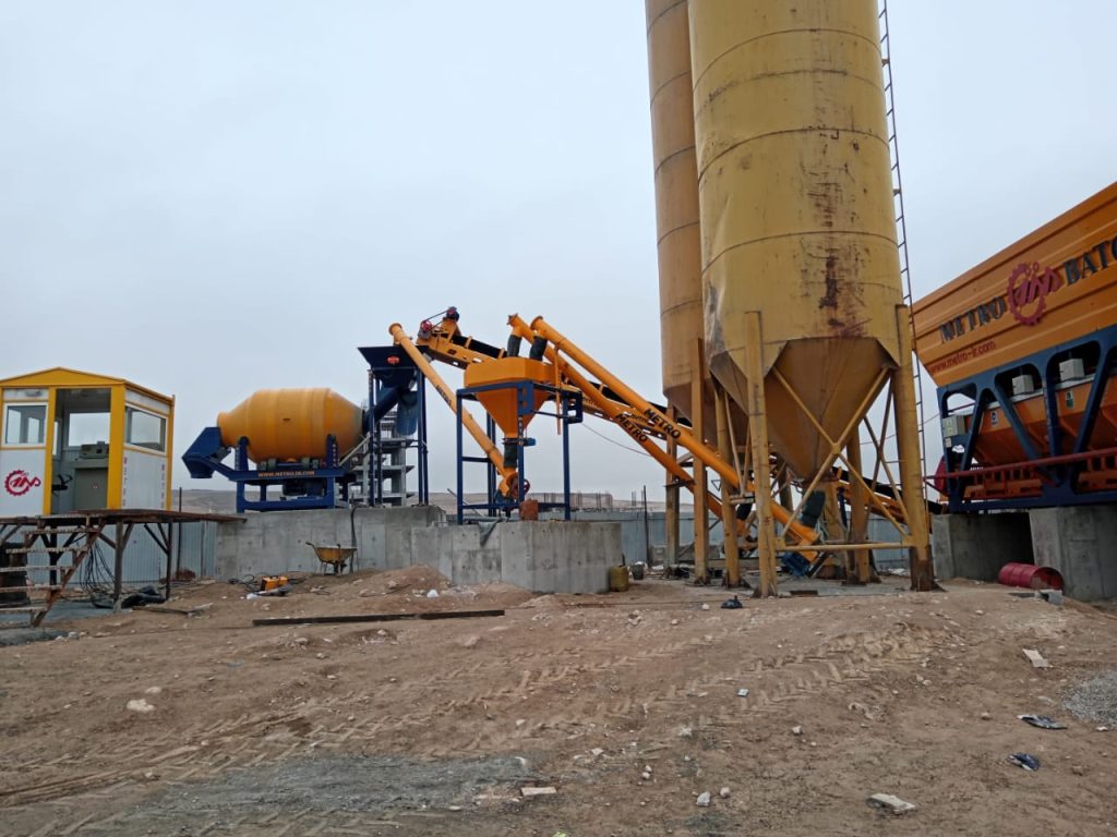 پلانت ثابت بتن تر و خشک با میکسر درام 41 1