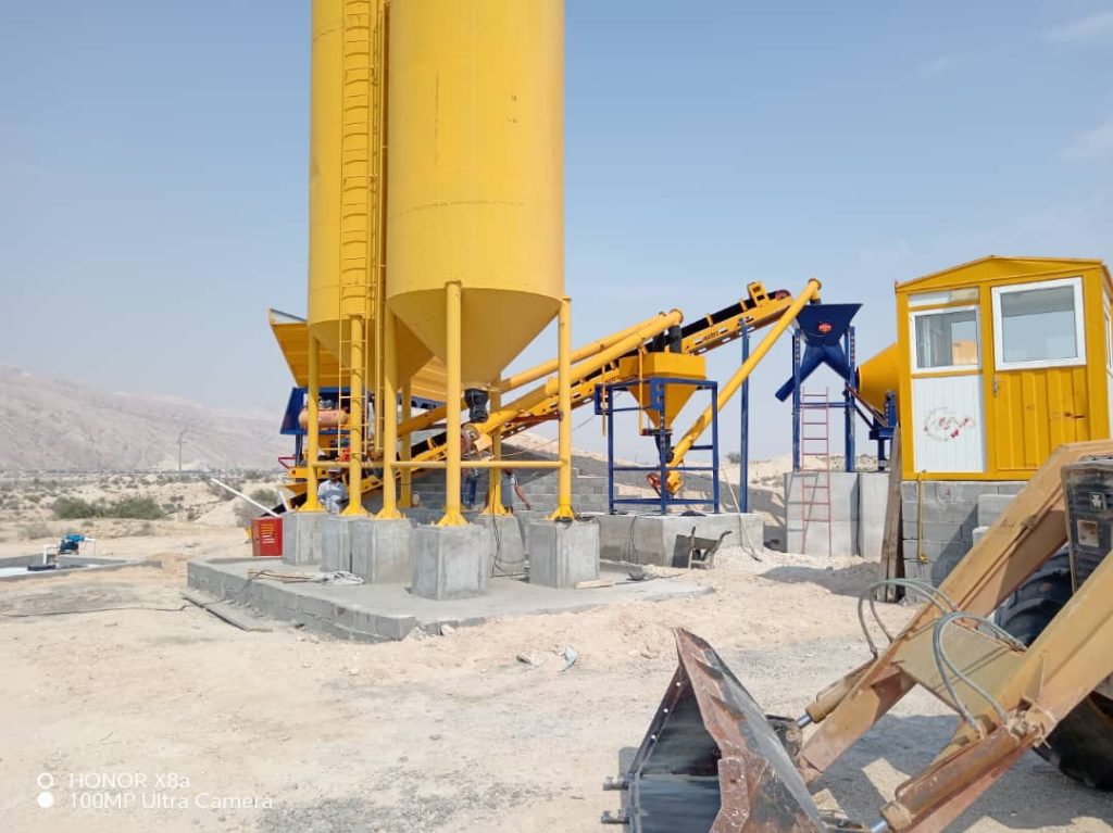 پلانت ثابت بتن تر و خشک با میکسر درام 44 1