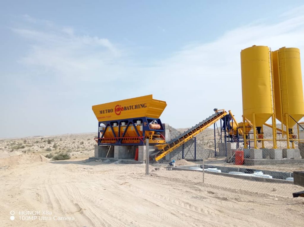 پلانت ثابت بتن تر و خشک با میکسر درام 45 1