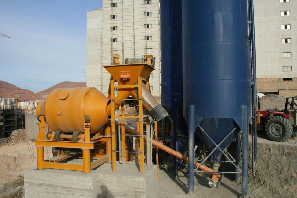 پلانت ثابت بتن تر و خشک با میکسر درام 48 1