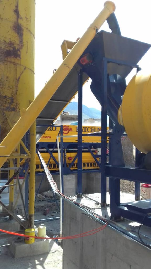 پلانت ثابت بتن تر و خشک با میکسر درام 5 1