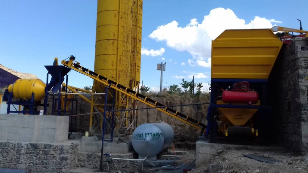 پلانت ثابت بتن تر و خشک با میکسر درام 7 1