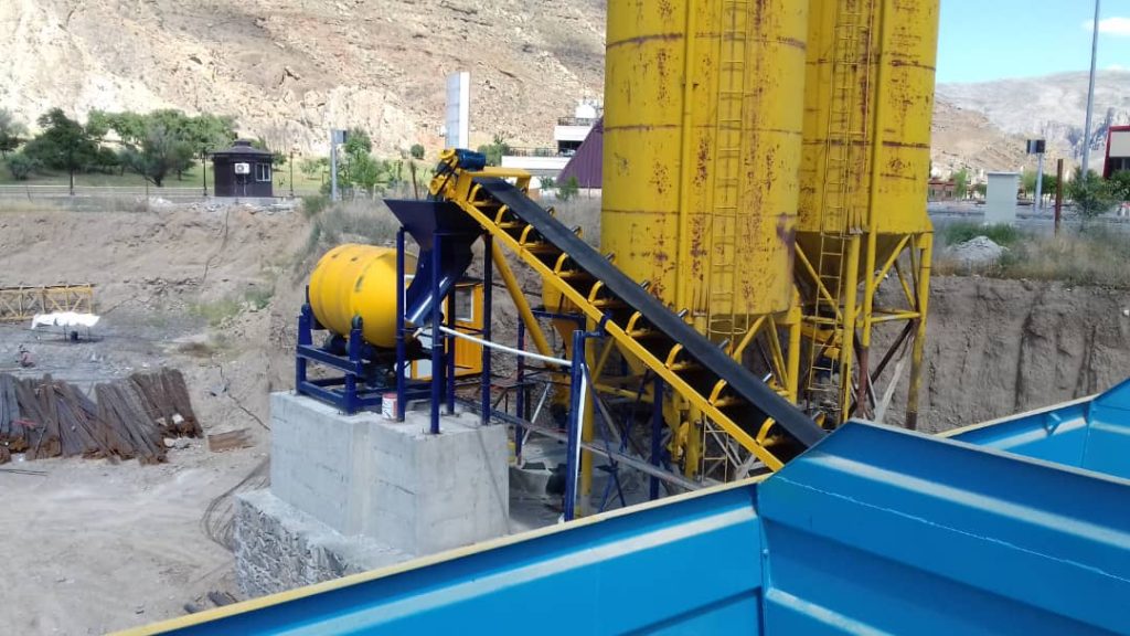 پلانت ثابت بتن تر و خشک با میکسر درام 8 1