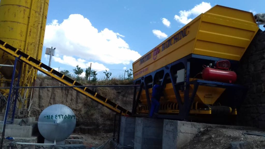 پلانت ثابت بتن تر و خشک با میکسر درام 9 1