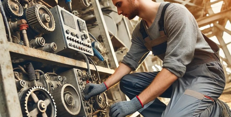 تراک میکسر در حال حمل بتن در یک پروژه ساختمانی