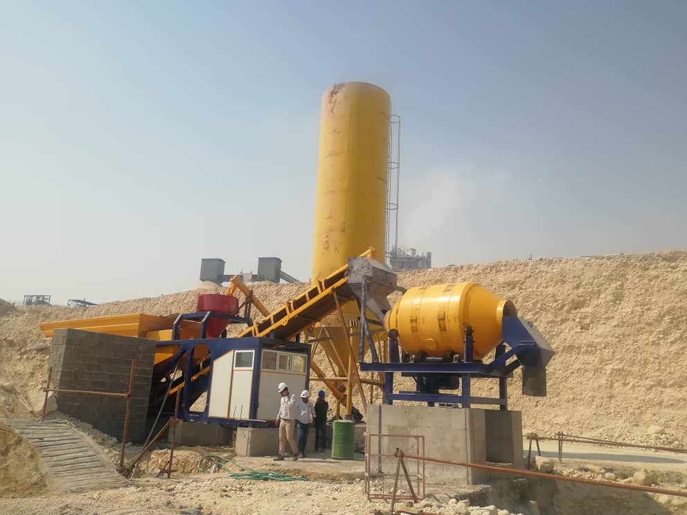 بچینگ پرتابل تر مدل PBB-W30 با ظرفیت 30 متر مکعب در ساعت، دستگاه تولید بتن در محل پروژه