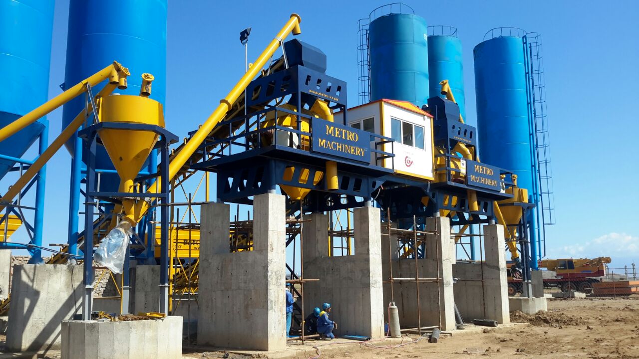 بچینگ پلانت ثابت BTB-T01 با ظرفیت 40-45 مترمکعب بتن تر و 80 مترمکعب بتن خشک