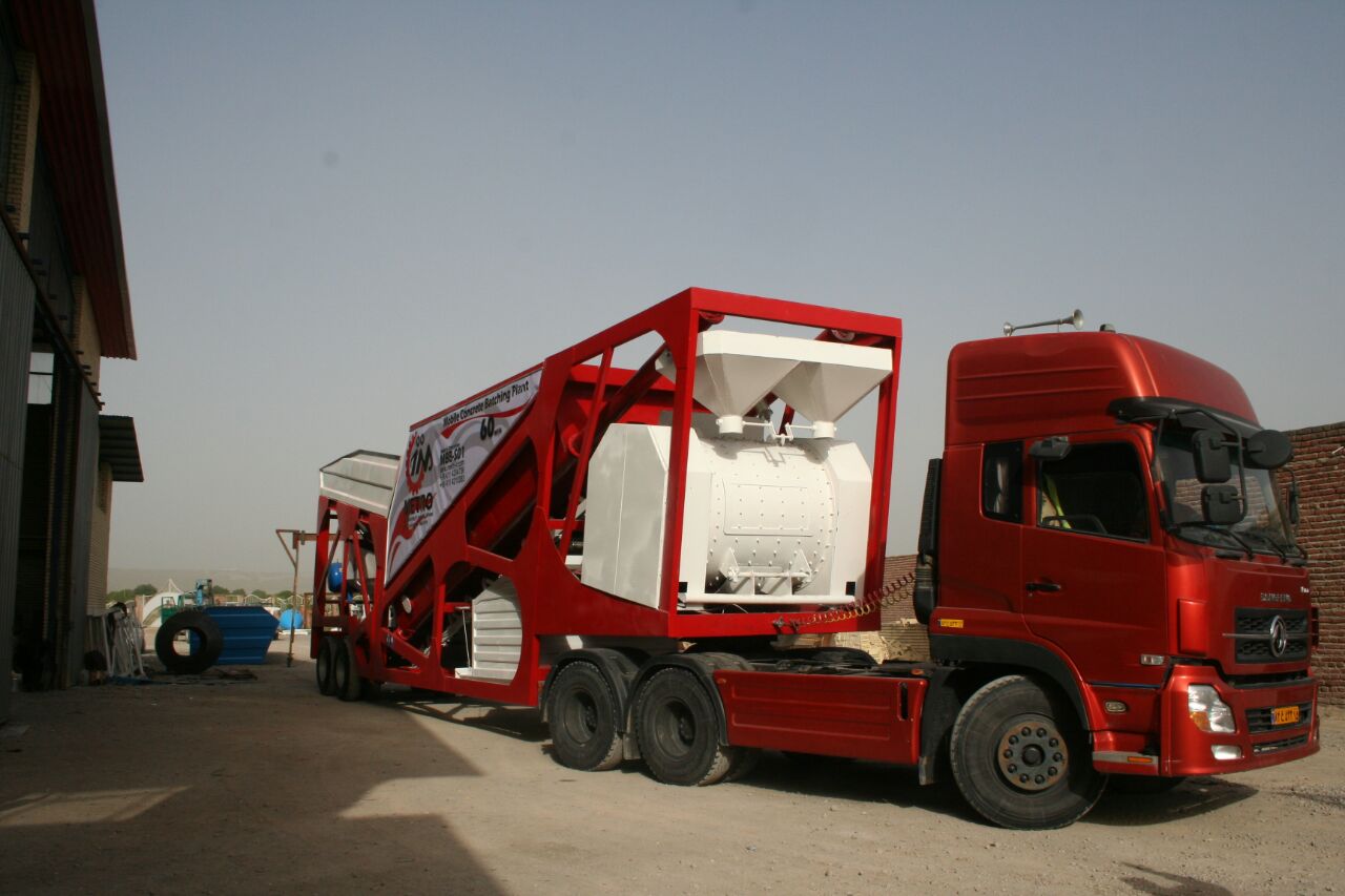 بچینگ موبایل MBB-T01 با ظرفیت ۶۰ مترمکعب در ساعت مجهز به میکسر توین شفت و سیستم توزین دقیق