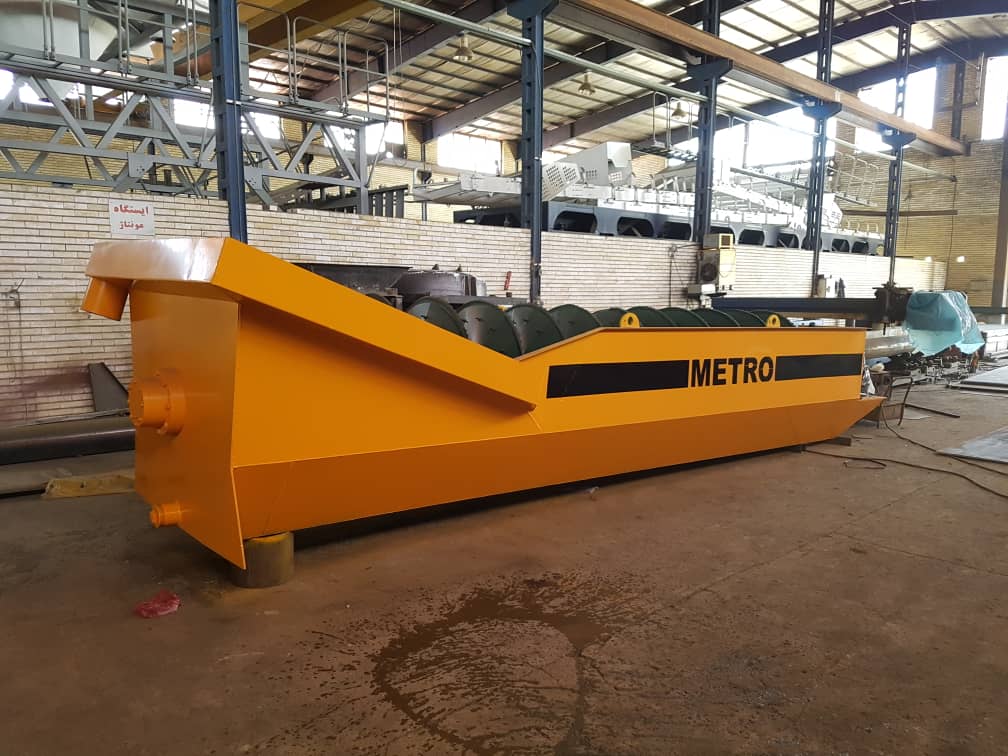 ماسه‌شویی حلزونی مدل SWB برای شستشوی ماسه و حذف گل و لای با استفاده از مارپیچ چرخان