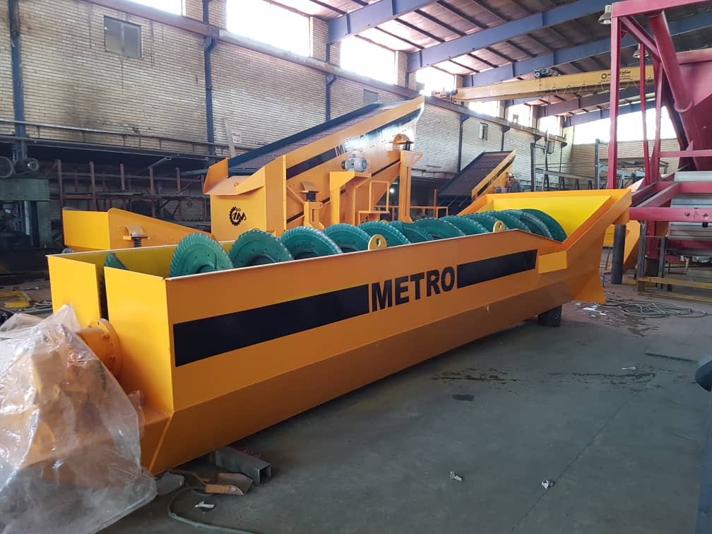 تصویر ماسه شویی حلزونی مدل SWC برای شستشوی ماسه و شن با عملکرد صنعتی و حذف ذرات ریز