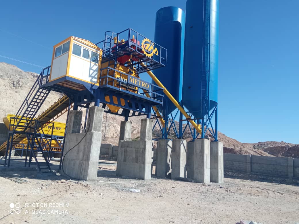 بچینگ پلانت تر ۴۵ متر مکعب مدل BTCn-T01 برای تولید بتن آماده در پروژه‌های عمرانی